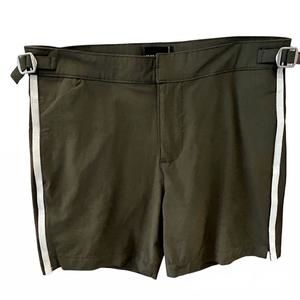 NEW PIER ST. BARTH boys' bathing swim short in olive buckle